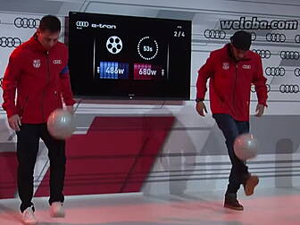 VIDEO: Messi battles Neymar in...